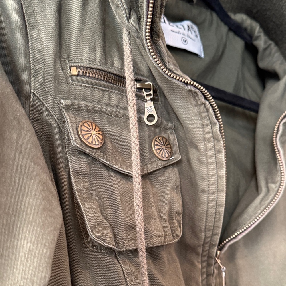 Olive Green Bomber Jacket - Picture 4 of 7